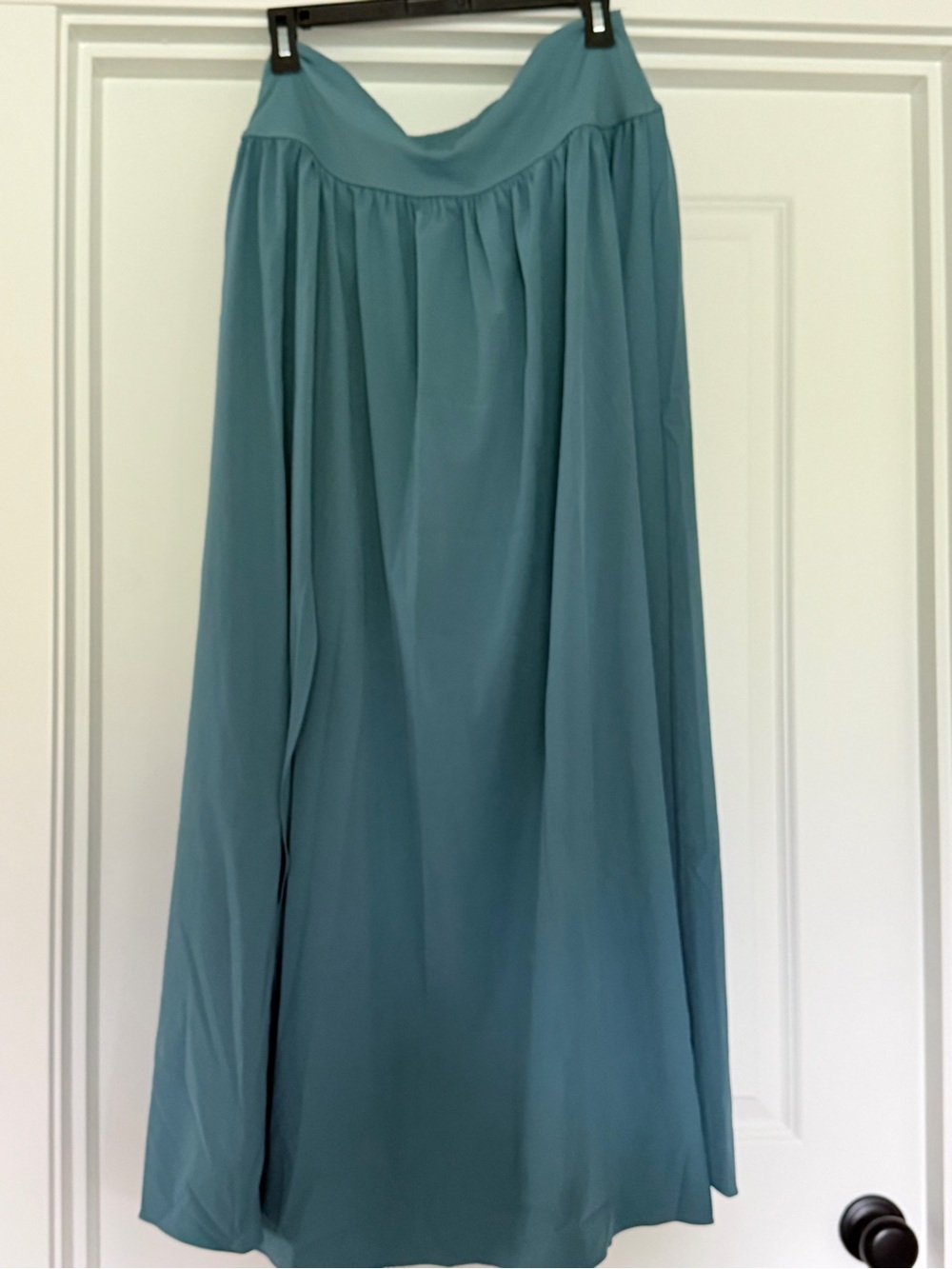 HALARA Teal Maxi Skirt - Flowing A-Line Silhouette - Picture 2 of 5